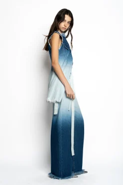 Marques ' Almeida Tops | Denim | OMBRE DENIM PUSHED-BACK VEST BLUE