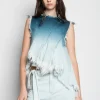 Marques ' Almeida Tops | Denim | OMBRE DENIM SLEEVELESS TOP WITH ASYMMETRIC HEM BLUE