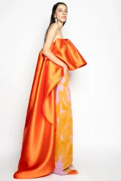 Marques ' Almeida Bottoms | Bottoms | ORANGE AND PINK TIE DYE BOYFRIEND TROUSERS MULTICOLOUR