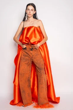 Marques ' Almeida Denim | Bottoms | DENIM BOYFRIEND TROUSERS ORANGE