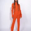 Marques ' Almeida Knitwear | Tops | DRAPED JUMPER IN MERINO KNIT ORANGE