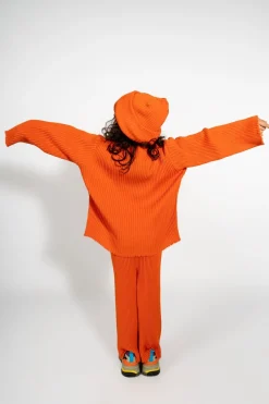 Marques ' Almeida Knitwear | Bottoms | MERINO KNIT TROUSERS ORANGE