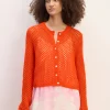 Marques ' Almeida Knitwear | Outerwear | MESH KNIT CARDIGAN ORANGE
