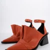Marques ' Almeida Shoes | POINTY FRILL LACE UP PUMPS ORANGE