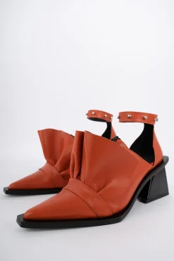 Marques ' Almeida Shoes | POINTY FRILL LACE UP PUMPS ORANGE