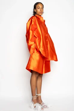 Marques ' Almeida Bottoms | Bottoms | SKATER SHORTS ORANGE