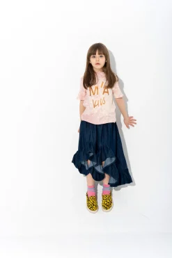 Marques ' Almeida Jersey | Tops | PINK AND BEIGE SPLATTERED LOGO T-SHIRT MULTICOLOUR