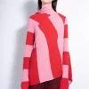 Marques ' Almeida Tops | Knitwear | PINK AND RED DRAPED JUMPER MULTICOLOUR