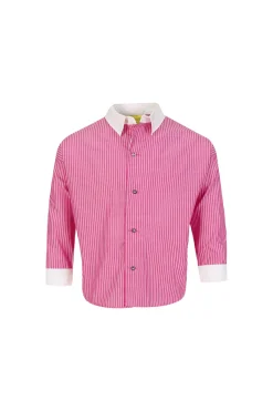 Marques ' Almeida Tops | AND WHITE STRIPED LOOSE SHIRT PINK