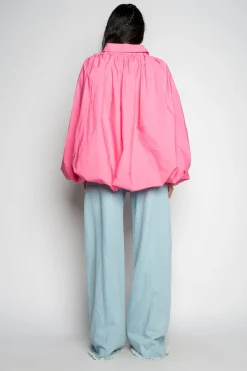 Marques ' Almeida Tops | PINK BALLON SLEEVE SHIRT BRIGHTPINK