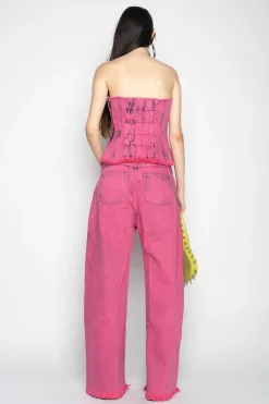 Marques ' Almeida Tops | Denim | PINK BRA CUP CORSET BRIGHTPINK