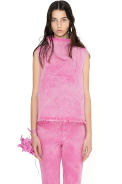 Marques ' Almeida Tops | Denim | COWL NECK TOP PINK