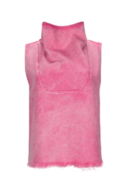Marques ' Almeida Tops | Denim | COWL NECK TOP PINK