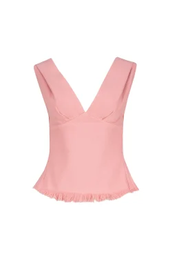 Marques ' Almeida Denim | Tops | DRILL FITTED OFF SHOULDER TOP PINK