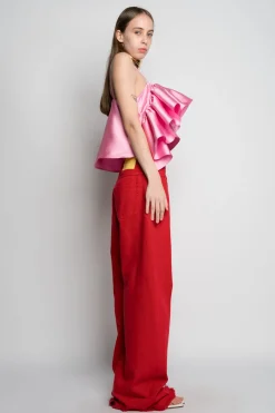 Marques ' Almeida Tops | Tops | PINK FRONT FRILL TOP LIGHTPINK