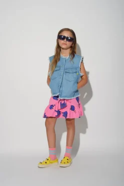Marques ' Almeida Bottoms | HANDS PRINT SKIRT WITH OVERLAP LAYER PINK
