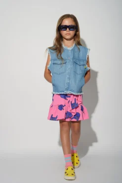Marques ' Almeida Bottoms | HANDS PRINT SKIRT WITH OVERLAP LAYER PINK