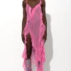 Marques ' Almeida Dresses | Dresses | SILK STRAP DRESS WITH FRONT LACE UP PINK
