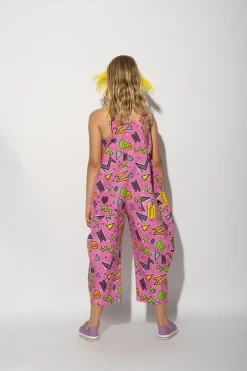 Marques ' Almeida Bottoms | SQUIGGLE PRINT BALLOON JUMPSUIT PINK