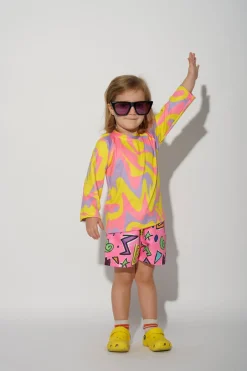 Marques ' Almeida Swimwear | Jersey | SQUIGGLE PRINT SWIM SHORT PINK