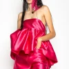 Marques ' Almeida Tops | Tops | PINK STRAPLESS PEPLUM TOP BRIGHTPINK