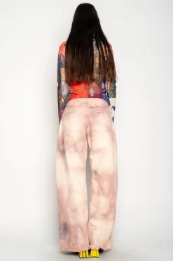 Marques ' Almeida Bottoms | Bottoms | TIE DYE BOYFRIEND TROUSERS PINK