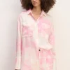 Marques ' Almeida Tops | M'a X Everlane | PINK TIE-DYE SATIN SHIRT LIGHTPINK