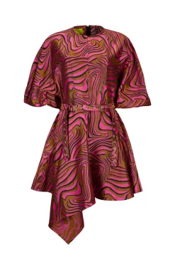 Marques ' Almeida Dresses | Dresses | ZEBRA BROCADE BALLOON SLEEVE DRESS PINK