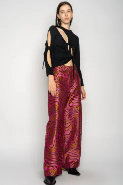 Marques ' Almeida Bottoms | Bottoms | ZEBRA BROCADE BOYFRIEND TROUSERS PINK