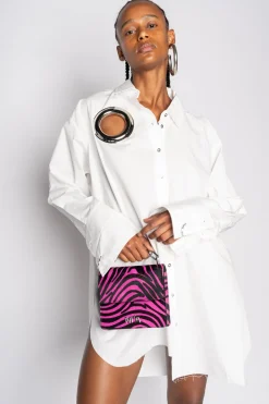Marques ' Almeida Accessories | PINK ZEBRA PRINT MINI CHAIN M'A BAG