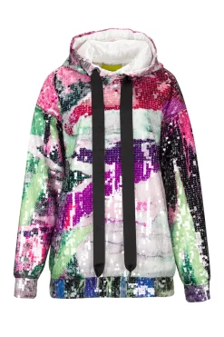Marques ' Almeida Tops | Tops | PRINTED SEQUIN HOODIE MULTICOLOUR