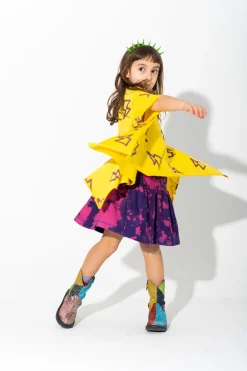 Marques ' Almeida Jersey | Bottoms | PURPLE AND SPLATTERED FLEECE SKIRT PINK