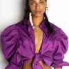 Marques ' Almeida Tops | Tops | BALLOON SLEEVE SHIRT PURPLE