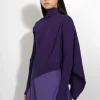 Marques ' Almeida Knitwear | Tops | DRAPED JUMPER IN MERINO KNIT PURPLE