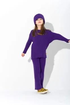 Marques ' Almeida Knitwear | Bottoms | MERINO KNIT TROUSERS PURPLE