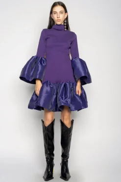 Marques ' Almeida Dresses | Dresses | PUFF SLEEVE AND HEM DRESS PURPLE