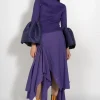 Marques ' Almeida Tops | TURTLENECK PUFF SLEEVE TOP PURPLE