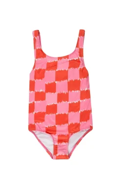 Marques ' Almeida Swimwear | RED AND PINK GINGHAM SWIMSUIT MULTICOLOUR