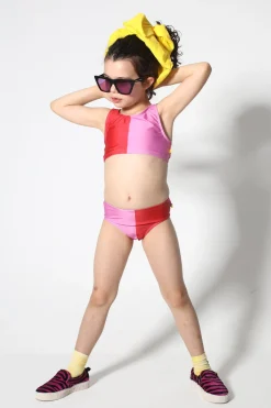 Marques ' Almeida Swimwear | RED AND PINK SWIMWEAR BIKINI SET MULTICOLOUR