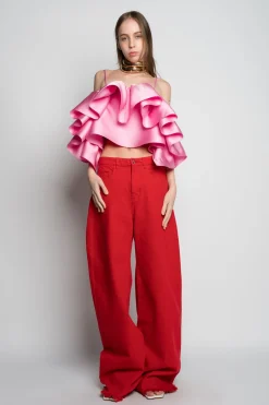 Marques ' Almeida Denim | Bottoms | BOYFRIEND TROUSERS RED