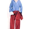 Marques ' Almeida Denim | Bottoms | BOYFRIEND TROUSERS WITH BIG BOW RED