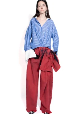 Marques ' Almeida Denim | Bottoms | BOYFRIEND TROUSERS WITH BIG BOW RED