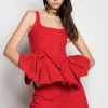Marques ' Almeida Tops | Denim | CORSET WITH PLEATED HIP PANELS RED