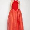 Marques ' Almeida Dresses | DRESS WITH TANK TOP SCOOPED RED