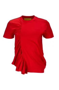 Marques ' Almeida Tops | Tops | GATHE T-SHIRT RED