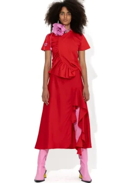 Marques ' Almeida Tops | Tops | GATHE T-SHIRT RED