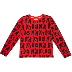 Marques ' Almeida Tops | Jersey | LONG SLEEVE WITH M´A KIDS ALLOVER RED