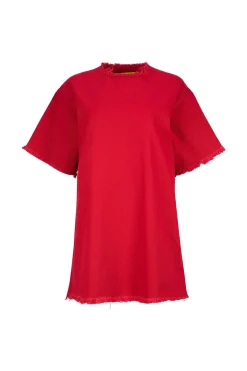 Marques ' Almeida Dresses | Denim | OVERSIZED T-SHIRT DRESS RED