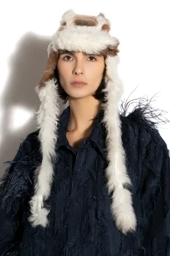 Marques ' Almeida Accessories | ROSE GOLD LEATHER EAR COVER HAT ROSEGOLD
