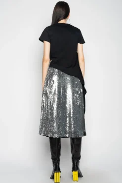 Marques ' Almeida Bottoms | Bottoms | CLASSIC SLIP SKIRT SILVER